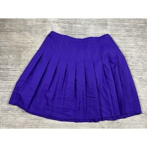 Main Street Classics Skirt 3X Womens Purple Pleated Pull On Polyester Made USA